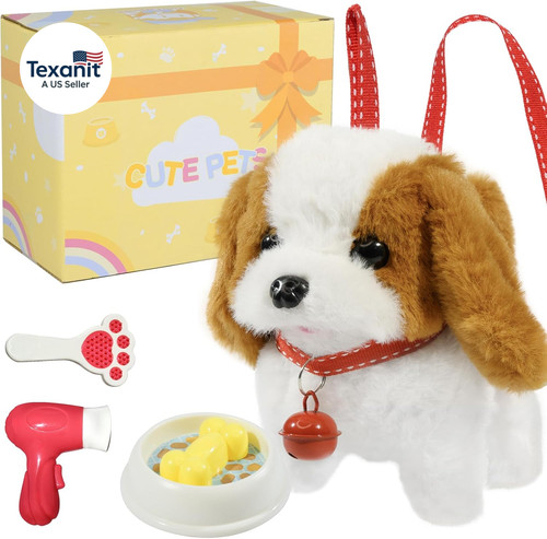 Plush toys walking dog - walking,