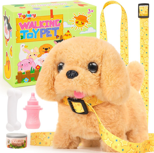 Plush toys walking dog - walking,