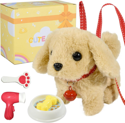 Plush toys walking dog - plush,