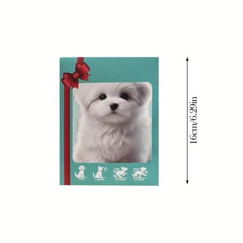 White interactive dog barks - interactive,