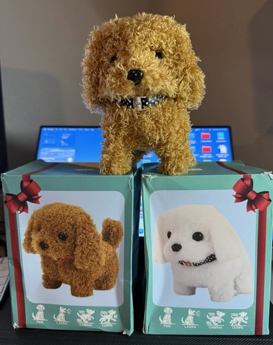 Battery operated plush - battery, dog